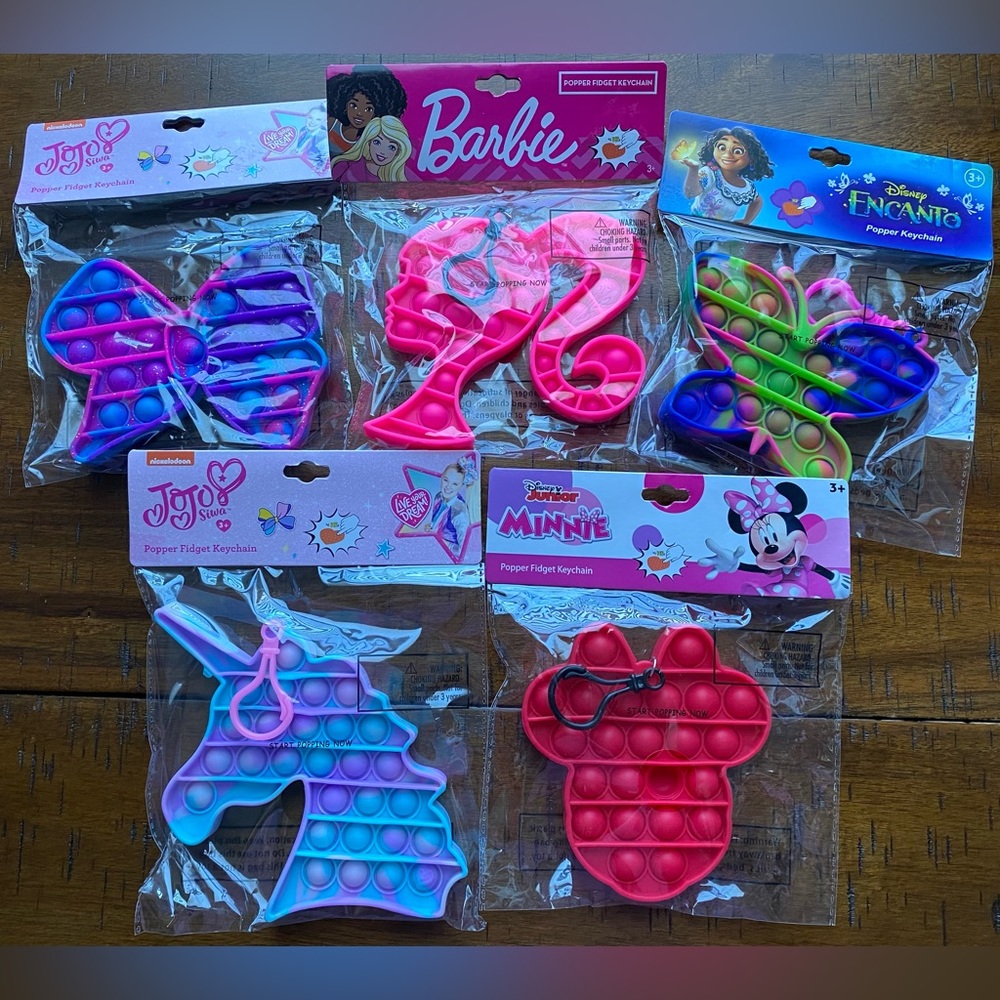 •NIP•{5} Popper Fidget Keychain Bundle